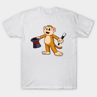 Monkey as Magician with Hat T-Shirt